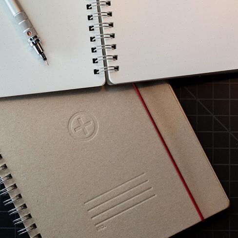 30X40 Design Workshop Blank Sketchbook (2 Pack) Dot Grid Double-Ring - Set of (2), A5 Size, 50 Sheets with Rubber Strip in Saudi Arabia