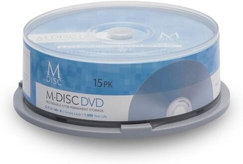 15 حزمة Millenniata M-Disc DVD 4.7GB 4X HD 1000 سنة أرشفة البيانات الدائمة / النسخ الاحتياطي قرص فارغ قابل للتسجيل in Saudi Arabia