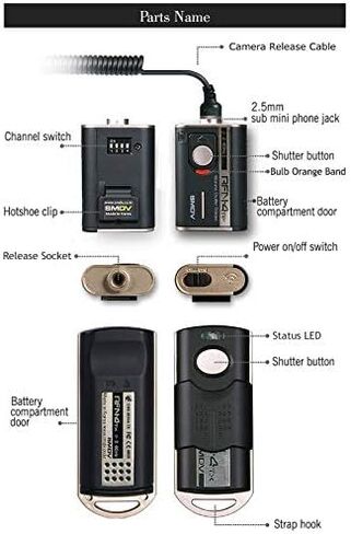 RFN4 RF-911 Wireless Remote Shutter Release for Canon - Transmitter and Receiver in Kuwait