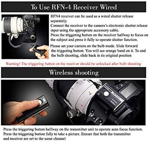 RFN4 RF-911 Wireless Remote Shutter Release for Canon - Transmitter and Receiver in Kuwait