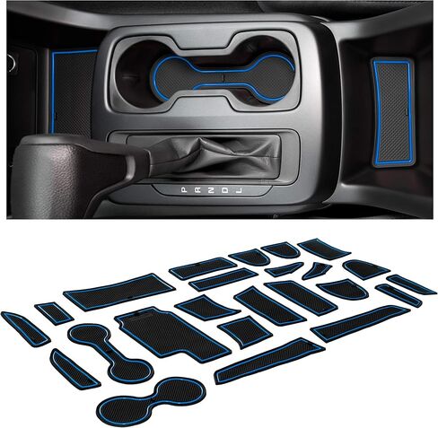 CupHolderHero fits Chevy Colorado & GMC Canyon Accessories 2015-2022 Premium Custom Interior NonSlip Anti Dust Cup Holder Inserts,Center Console Liner Mats,Door Pocket 26pc Set (Crew Cab) (White Trim) in Saudi Arabia