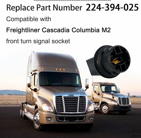 2 Pcs Front Turn Signal Bulb Sockets Replaces 224-394-025 Fit for Freightliner Cascadia M2 Columbia Headlight Turn Signal Lamp Light Socket for 4157NA 3157NA Bulb in Saudi Arabia