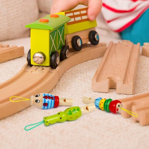 Toddmomy 3pcs Wooden Whistles for Kid,Cute Animal Whistles Music Instrument Toys Kids Party Noisemakers Whistles Party Bag Fillers,Random Color in Saudi Arabia