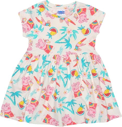 فستان Peppa Pig Flamingo، للفتيات الصغيرات، متعدد الألوان، بضائع رسمية in Kuwait