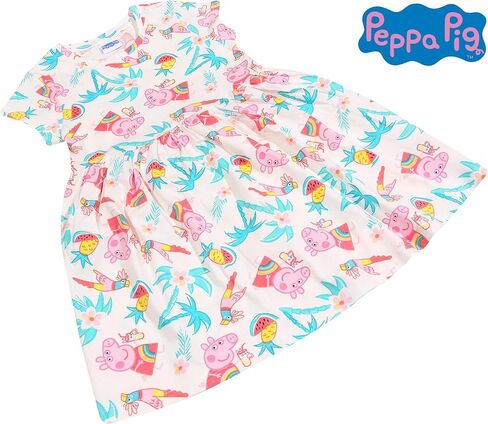 فستان Peppa Pig Flamingo، للفتيات الصغيرات، متعدد الألوان، بضائع رسمية in Kuwait