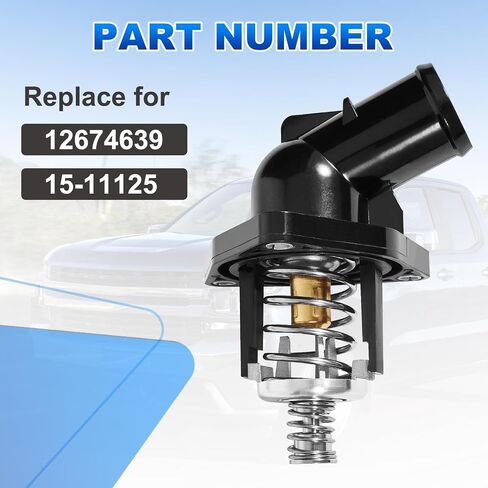 12674639 Engine Coolant Water Pump Outlet Thermostat Housing Assembly Compatible with 2014-2020 Chevy Suburban Silverado Tahoe Cadillac Escalade GMC Yukon Sierra 1500 Replace# 15-11125 in Saudi Arabia