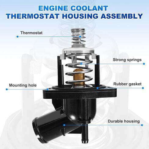 12674639 Engine Coolant Water Pump Outlet Thermostat Housing Assembly Compatible with 2014-2020 Chevy Suburban Silverado Tahoe Cadillac Escalade GMC Yukon Sierra 1500 Replace# 15-11125 in Saudi Arabia