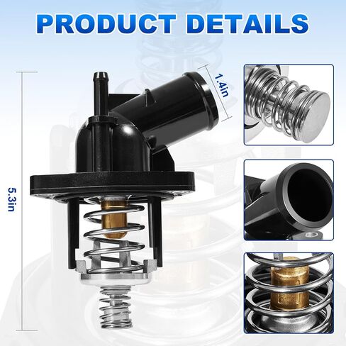 12674639 Engine Coolant Water Pump Outlet Thermostat Housing Assembly Compatible with 2014-2020 Chevy Suburban Silverado Tahoe Cadillac Escalade GMC Yukon Sierra 1500 Replace# 15-11125 in Saudi Arabia