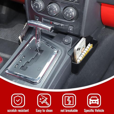 JeCar Storage Tray Gear Shifter Storage Box Organizer Interior Accessories Compatible with Dodge Challenger 2009-2014 in Saudi Arabia