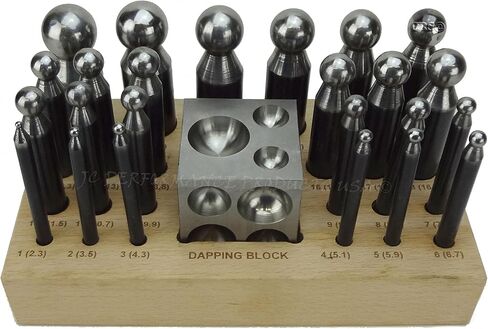 JC Performance Products USA Doming Dapping Jewelry Metal Forming Punch Set Machinist Die Cavity Tool Sets in Kuwait