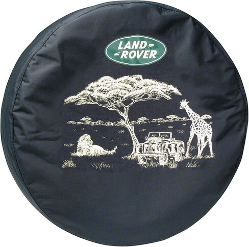 غطاء إطار احتياطي من الفينيل الناعم الأصلي من Safari Scene LRN50245 لسيارة Land Discovery 1 (مقاس فضفاض) و2 in Kuwait