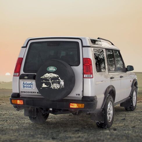 غطاء إطار احتياطي من الفينيل الناعم الأصلي من Safari Scene LRN50245 لسيارة Land Discovery 1 (مقاس فضفاض) و2 in Kuwait