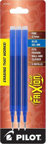 Pilot® FriXion® Erasable Ink Pen Refills, Fine Point, 0.7mm, Blue Ink, Pack of 3 in Saudi Arabia