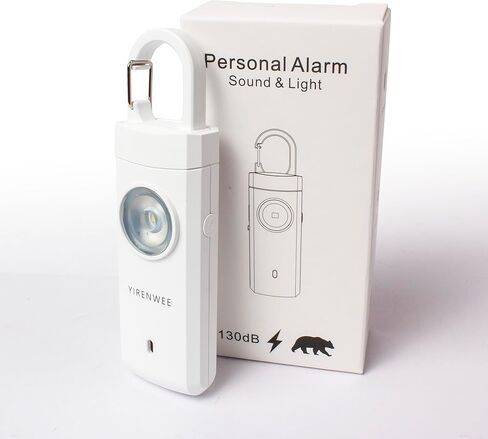 منبه شخصي بسلسلة مفاتيح بقوة 130 ديسيبل، مع وظائف ستروب ومصباح يدوي في جهاز واحد، مناسب للنساء والأطفال وكبار السن (وردي) in Kuwait