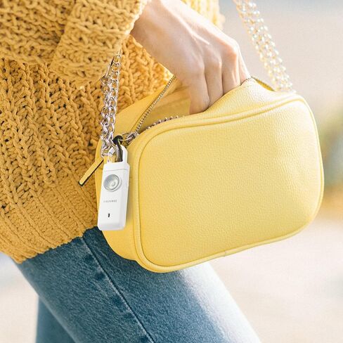 منبه شخصي بسلسلة مفاتيح بقوة 130 ديسيبل، مع وظائف ستروب ومصباح يدوي في جهاز واحد، مناسب للنساء والأطفال وكبار السن (وردي) in Kuwait