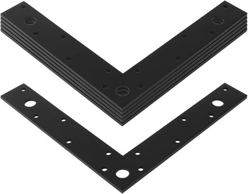 6 Pcs Flat Corner Brace, 1-1/8x7-1/8x7-1/8 inches, L Shaped Flat Fixing Support Repair Plates, Thickness 2.5mm in Saudi Arabia