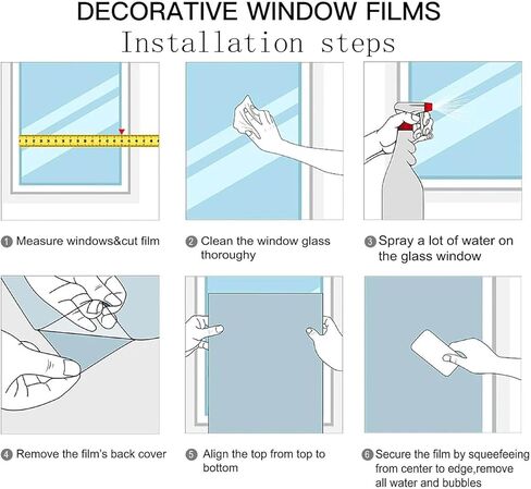 Submarine World Painted Frosted Static Cling Decorative Window Film,Non Adhesive Privacy Film,Stained Glass Window Film for Bathroom Shower Door Heat Anti UV 17.7"x39.5" (BL147) in Saudi Arabia