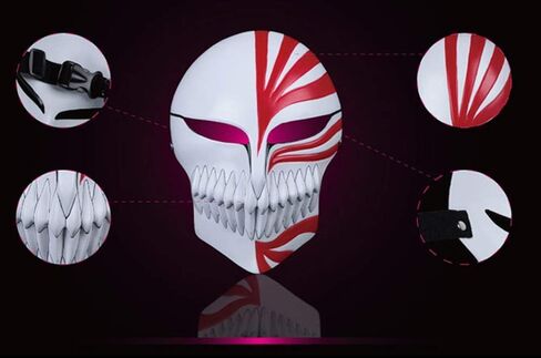 Halloween Masquerade Anime Death Ichigo Resin Mask Kurosaki Cosplay Mask Decoration Gift in Saudi Arabia