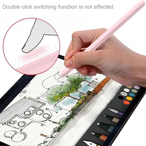 Grip Cover for Apple Pencil Pro/ 2nd Generation/USB-C, Apple Pen 2 Gen Case Sleeve for iPad Pencil 2 Supports Wireless Charging (Black) in Saudi Arabia