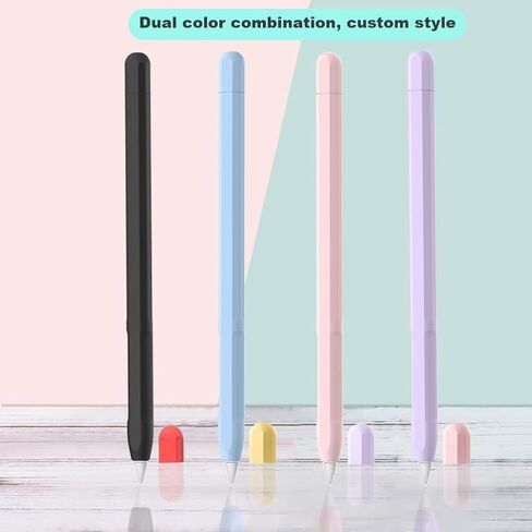 Grip Cover for Apple Pencil Pro/ 2nd Generation/USB-C, Apple Pen 2 Gen Case Sleeve for iPad Pencil 2 Supports Wireless Charging (Black) in Saudi Arabia