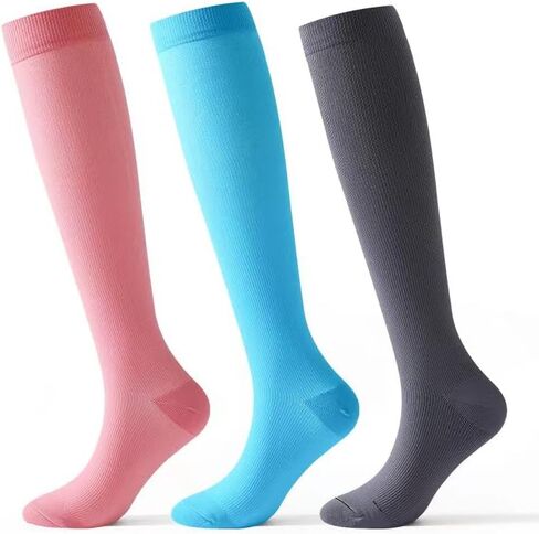3 PAIRS COMPRESSION SOCKS FOR MEN AND WOMEN PROVIDE PRESSURE OF 15-20mmHg FIT FOR DAILY WEAR AND SPORTS in Saudi Arabia
