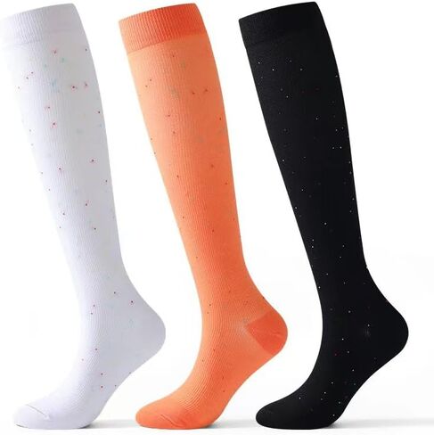 3 PAIRS COMPRESSION SOCKS FOR MEN AND WOMEN PROVIDE PRESSURE OF 15-20mmHg FIT FOR DAILY WEAR AND SPORTS in Saudi Arabia