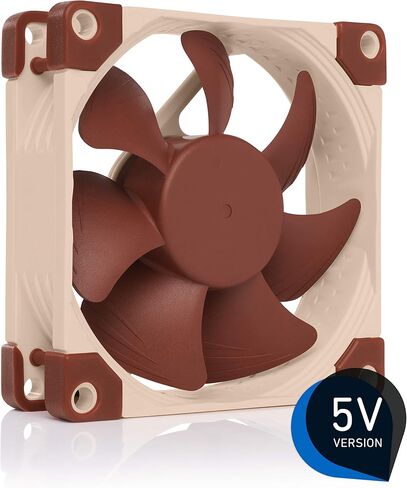 Noctua NF-A8 5V، مروحة هادئة ممتازة مع كابل محول طاقة USB، 3 دبابيس، إصدار 5 فولت (80 ملم، بني) in Saudi Arabia