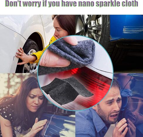 قماش نانو سباركل للتنظيف، مزيل خدوش السيارة من قماش نانو سباركل، قماش نانو سباركل لخدوش السيارة، قماش مزيل خدوش السيارة للبقايا - استعادة طلاء السيارة إلى اللون الأصلي (6 قطع) in Kuwait