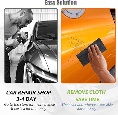 قماش نانو سباركل للتنظيف، مزيل خدوش السيارة من قماش نانو سباركل، قماش نانو سباركل لخدوش السيارة، قماش مزيل خدوش السيارة للبقايا - استعادة طلاء السيارة إلى اللون الأصلي (6 قطع) in Kuwait
