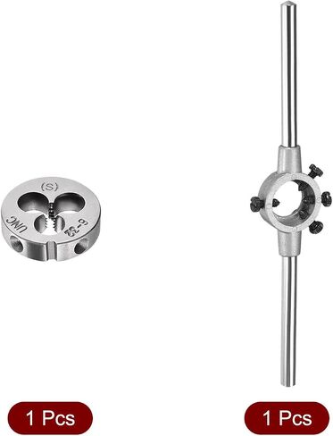 uxcell Round Die Stock Handle Wrench Holder 20mmx7mm M4-M6 Metric & Metric Round Die 6#-32 UNC 0.8" OD Machine Thread Right Hand Threading Die in Saudi Arabia