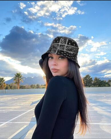 MEANBEAUTY Bucket Hat Cotton Style Unisex Fisherman Sun Hats for Men and Women Cashew Flower Outdoor Cap Beach Hat in Saudi Arabia