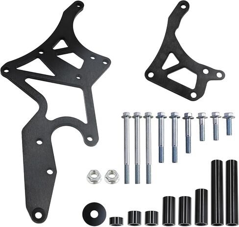 LS محرك اعوج قوس المولد وتحويل مضخة التوجيه السلطة لشفروليه LS1 LS2 LS3 LS6 LS7 محركات، 4.8L، 5.3L، 6.0L، 6.0L، 6.2L شاحنة ومحركات سيارات الدفع الرباعي (أسود) in Kuwait