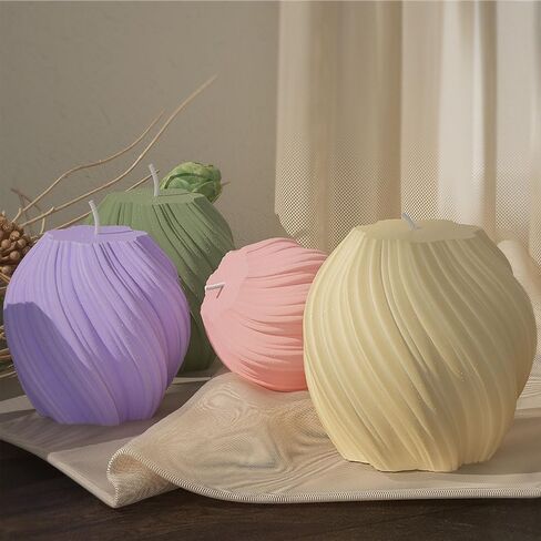 3 Pack Wave Candle Mold Multiple Size Ball Shape Candle Mold Cylinder Candle Mold Irregular Wave Twisted Silicone Molds Geometric Pillar Candle Mold for Candle Home Decorate Mold Candle Making Mold in Saudi Arabia