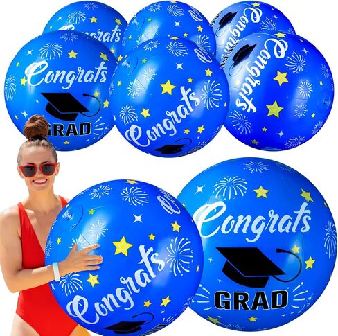 12 جهاز كمبيوتر شخصى Congrats Grad نفخ كرة الشاطئ 12 بوصة علامة التخرج كرة الشاطئ نفخ كرات الشاطئ فئة 2024 هدايا الحفلات لصيف المياه الرمال لعبة Grad حفلة الديكور in Kuwait