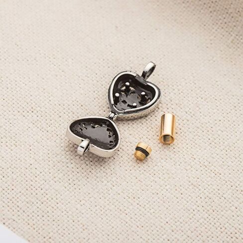 Always in My Heart Cremation Jewelry Urn Necklace for Ashes Stainless Steel Small Gold Cylinder Ashes Holder Keepsake Pendant Waterproof Memorial Gift Urns for Human Pet Ashes in Saudi Arabia