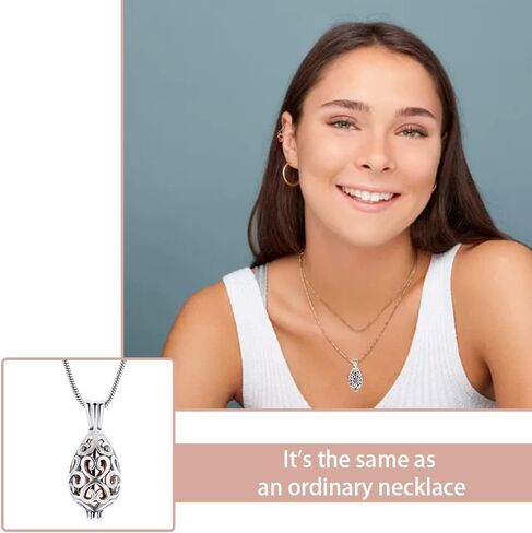 رماد تذكار جرة قلادة مع مجموعة قمع جوفاء القلب الحرق جرة قلادة قلادة للرجال النساء أمي أبي in Kuwait