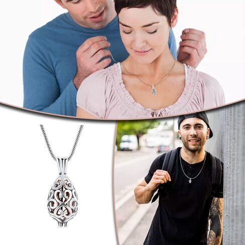 رماد تذكار جرة قلادة مع مجموعة قمع جوفاء القلب الحرق جرة قلادة قلادة للرجال النساء أمي أبي in Kuwait