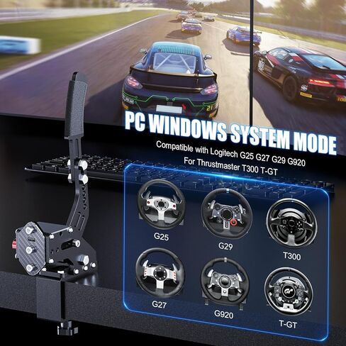 فرامل اليد aikeec USB لجهاز PS4 PS5: لعجلة القيادة Thrust Master T300 - فرملة اليد للكمبيوتر الشخصي 64 بت لـ G27 G29 G920 Thrust Master T300 T500 - فرامل يد السباق مع مستشعر القاعة in Kuwait