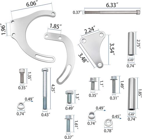 مجموعة دعامات محرك مضخة التوجيه/المولد 551490 المتوافقة مع محركات بي بي سي بيغ بلوك تشيفي in Kuwait