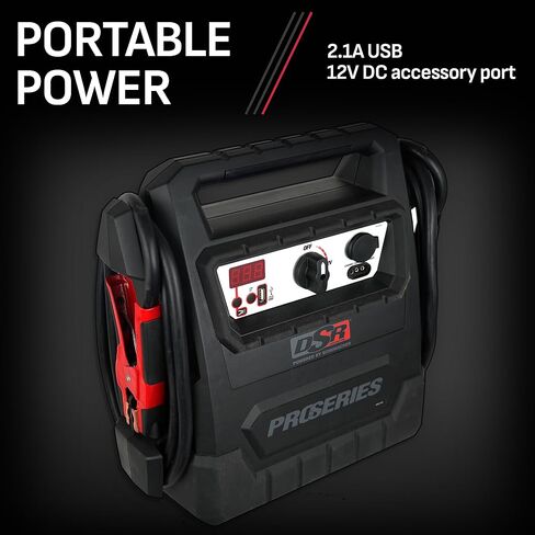 Schumacher DSR159 - ProSeries Jump Starter - 12V 4000 Peak Amps بادئ تشغيل السيارة المحمول + صيانة - كابلات توصيل مع حزمة بطارية - 700 أمبير تدوير in Kuwait