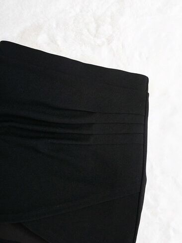 OYOANGLE Girl's Wrap Front Ruched Asymmetrical Hem Casual Solid Summer Unlined Short Skirt in Saudi Arabia