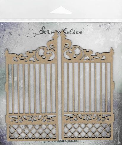 SCRAPAHOLIC SCRAPBOOK SUPPLY Garden Gate, 2/Pkg, 5.5"X2.75" Scrapaholics Laser Cut Chipboard 1.8mm Thick in Saudi Arabia