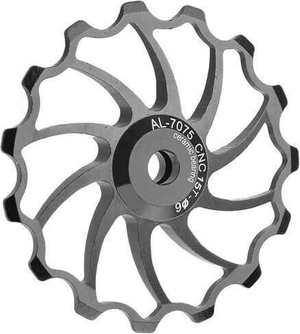Derailleur Pulley, 15T Mountain Bike Rear Pulley Aluminium Alloy Ceramic Bearing Derailleur Pulley(Black) in Saudi Arabia
