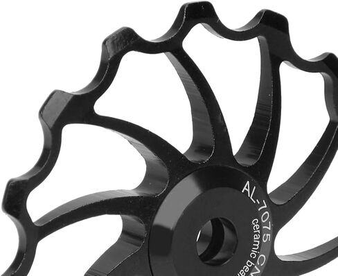 Derailleur Pulley, 15T Mountain Bike Rear Pulley Aluminium Alloy Ceramic Bearing Derailleur Pulley(Black) in Saudi Arabia