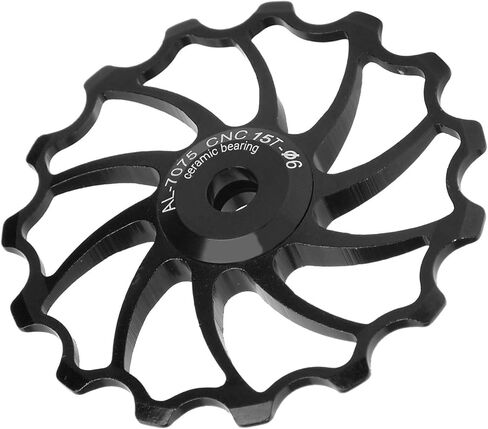 Derailleur Pulley, 15T Mountain Bike Rear Pulley Aluminium Alloy Ceramic Bearing Derailleur Pulley(Black) in Saudi Arabia