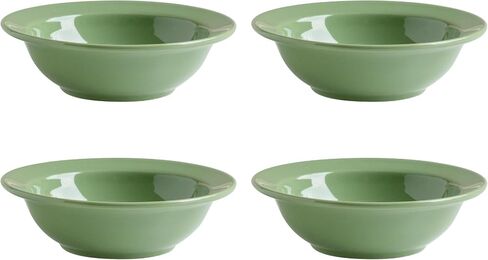 Ceramic Raised Cat Bowl, Elevated Cat Food and Water Bowl,Kitty Bowl,Cat Dish, Pet Feeder, Protect Cervical Spine,Pet Supplies (5.5inch, Bowl x 4 - Green) in Saudi Arabia
