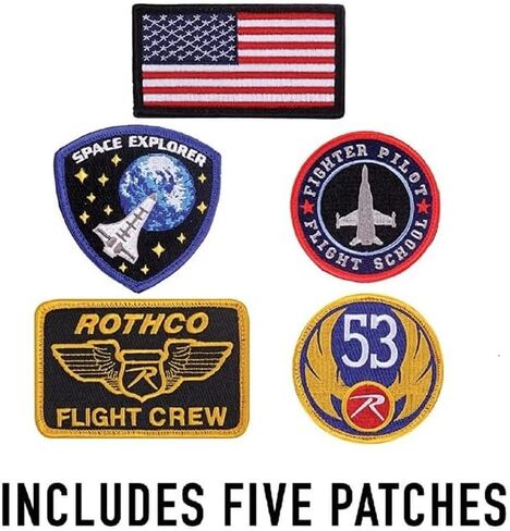 Rothco Flight Jacket with Patches - Iconic MA-1 Aviator Bomber Jacket - Black - Large in Saudi Arabia