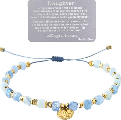 سوار مصنوع يدويًا من حجر النمر الأصفر الطبيعي قابل للتعديل للنساء والفتيات، هدية مدروسة مع بطاقة محفظة من الفولاذ المقاوم للصدأ، ترمز إلى الحب والمعنى in Kuwait