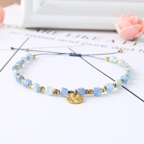 سوار مصنوع يدويًا من حجر النمر الأصفر الطبيعي قابل للتعديل للنساء والفتيات، هدية مدروسة مع بطاقة محفظة من الفولاذ المقاوم للصدأ، ترمز إلى الحب والمعنى in Kuwait