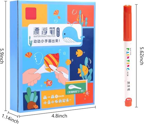 مجموعة أقلام الرسم المائي السحرية للأطفال من SAYEEC، قلم حبر عائم سحري مع ملعقة، 12 لونًا، قلم سبورة بيضاء قابل للمسح الجاف، أقلام رسم خربش مائية ملونة سحرية، هدايا مثالية للأولاد والبنات in Kuwait